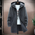 Men's Long Winter Zip Up Hooded Jacket | Oversized