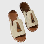 Women's Tassel Detail Bohemian Flat Sandals | Slip On