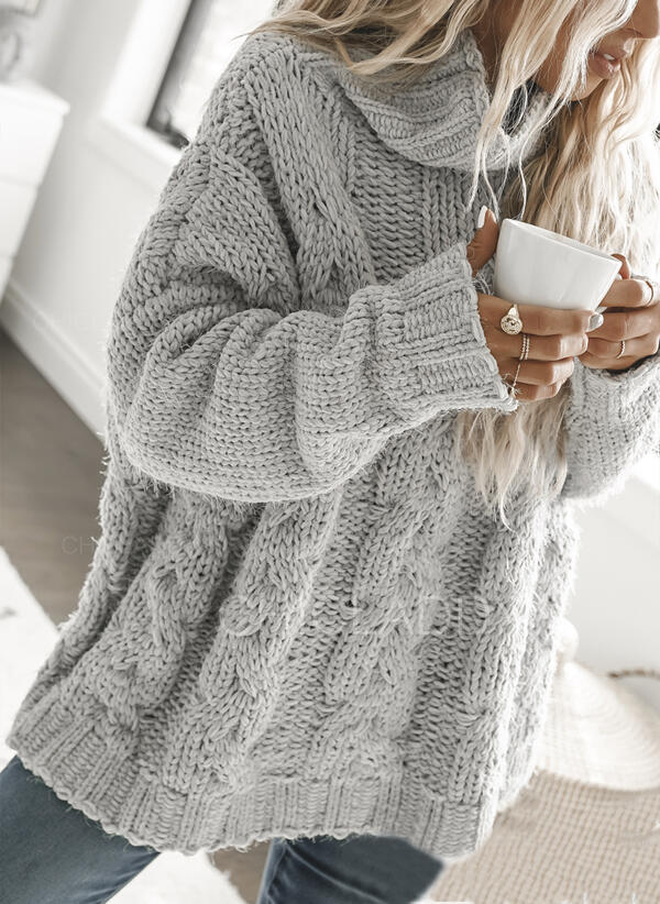 Women's Turtleneck Cable-Knit Sweater | Winter