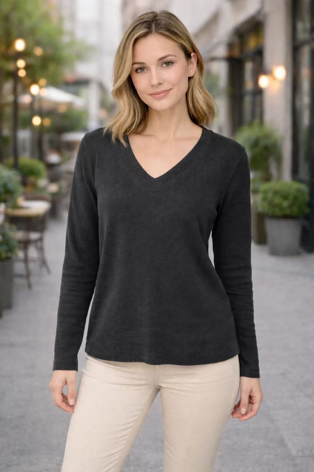 Women's Casual V-neck Sweater | Loose Fit