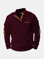 Men's Long Sleeve Winter Knit Sweater | Mock Neck
