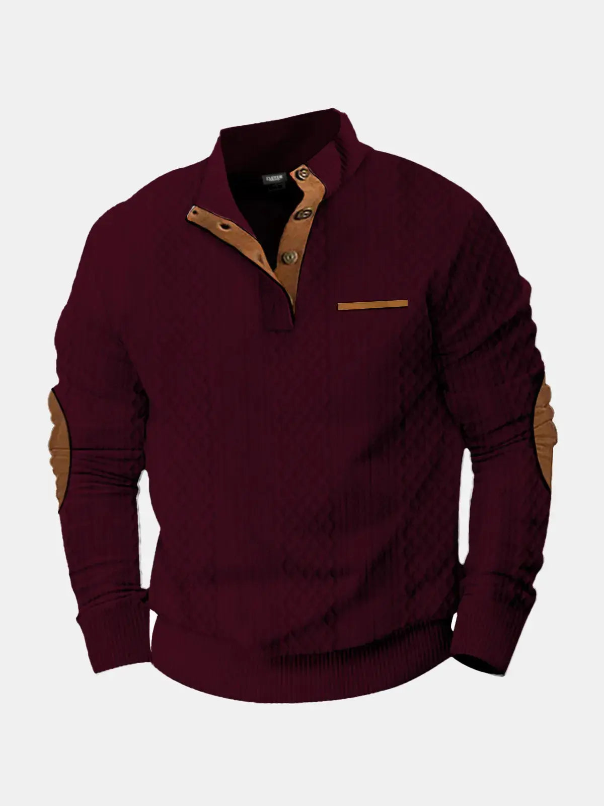 Men's Long Sleeve Winter Knit Sweater | Mock Neck