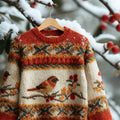 Women's Embroidered Chunky Knit Sweater | Winter