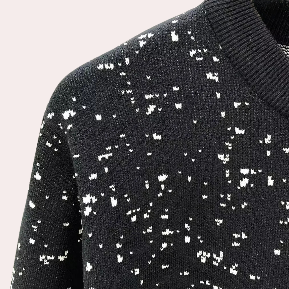 Men’s Regular Fit Printed Crew Neck Sweater | Long Sleeves