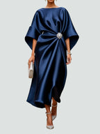 Women's Elegant Formal Lantern Sleeve Dress | Midi