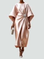 Women's Elegant Formal Lantern Sleeve Dress | Midi