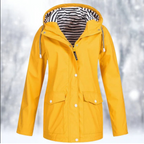 Women's Button Down Rain Jacket | Hooded