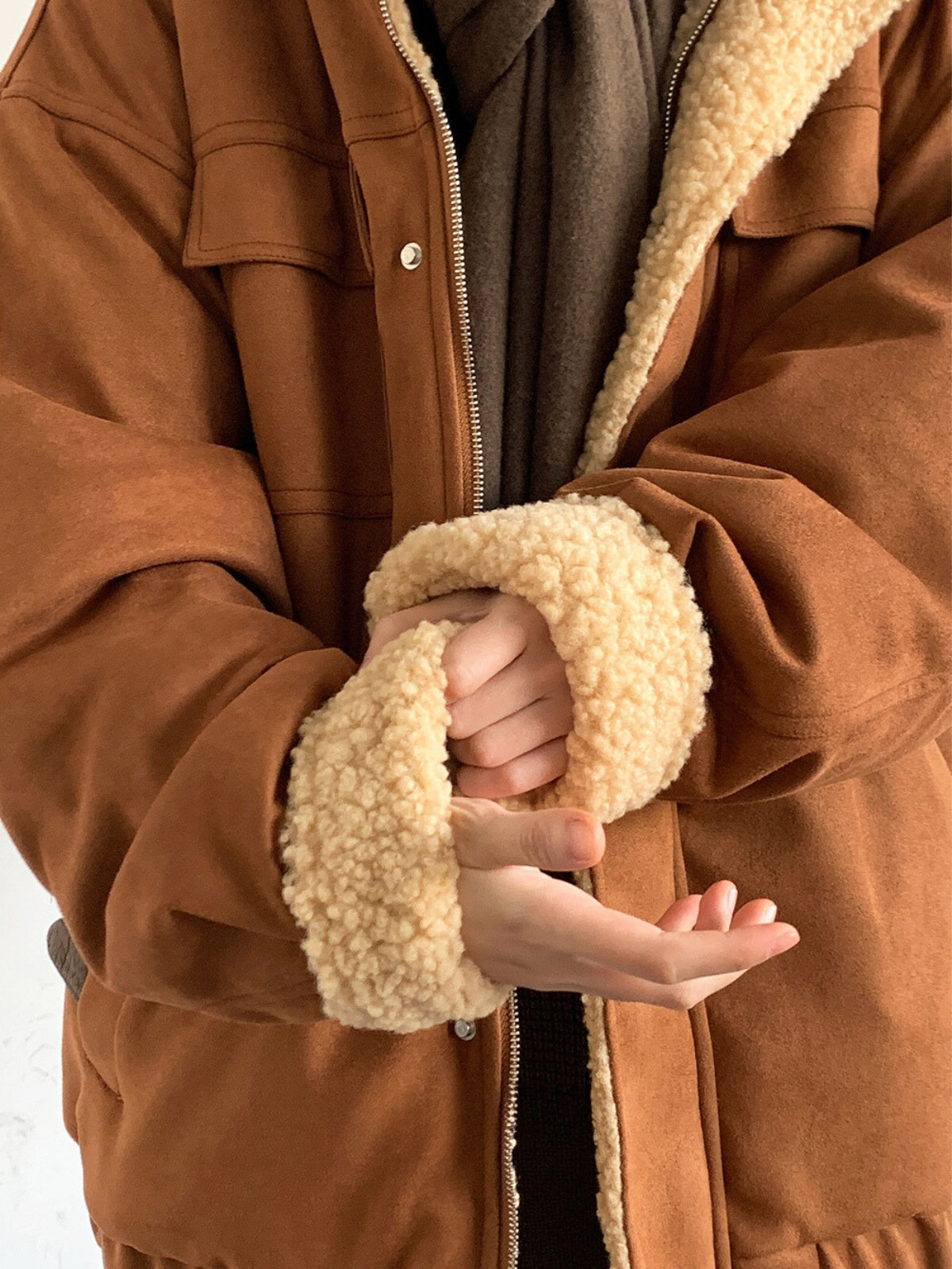 Women's Winter Long Sleeve  Zip Up Jacket | Oversized