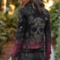 Women's Winter Black Moto Jacket | Halloween