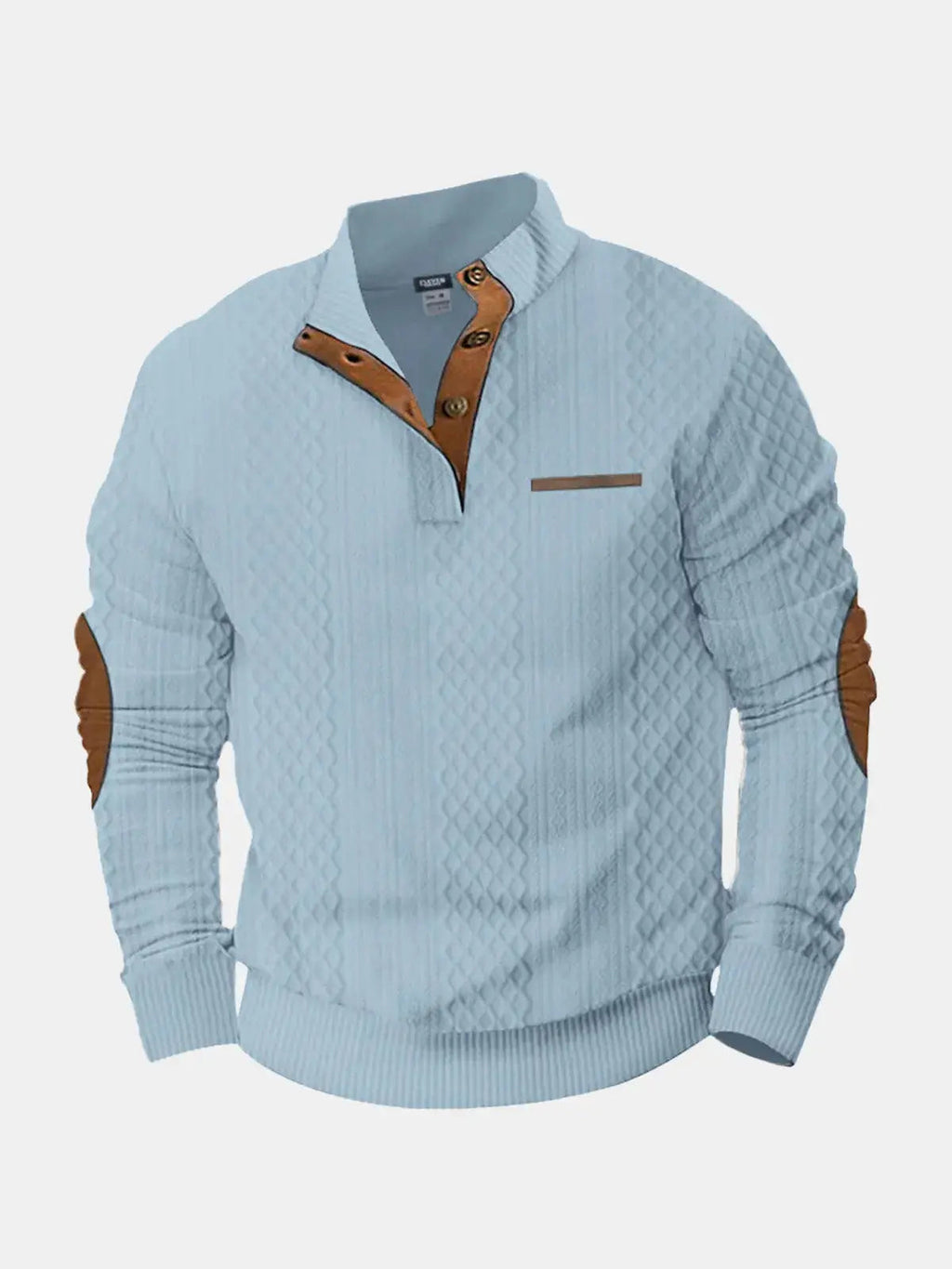 Men's Long Sleeve Winter Knit Sweater | Mock Neck