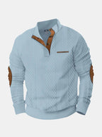 Men's Long Sleeve Winter Knit Sweater | Mock Neck