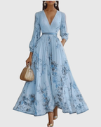 Women's Elegant Wedding Guest Pleated Dress | Maxi