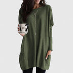 Women's Long Round Neck Knit Sweater | Oversized