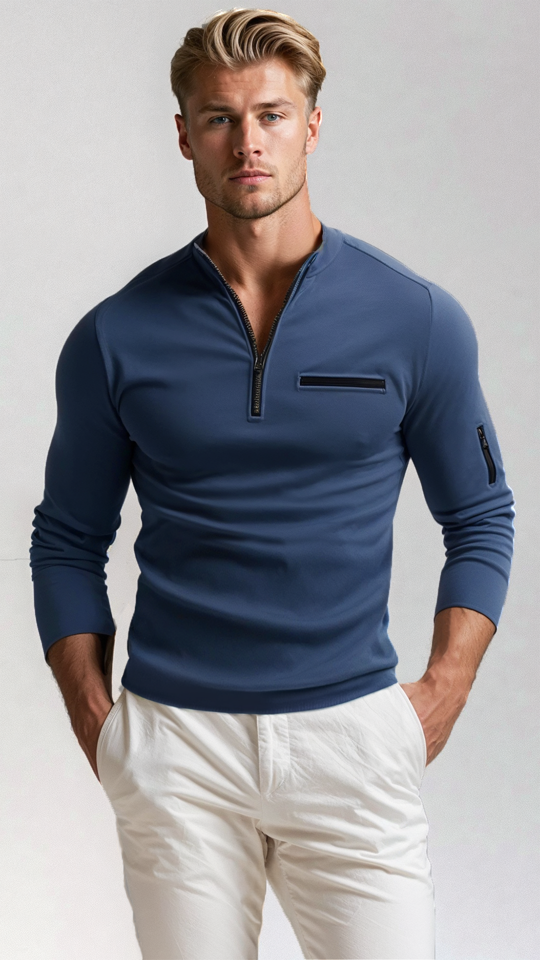 Men’s Quarter Zip Sweater | Pocket