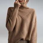 Women's Ribbed Turtleneck Oversized Sweater | Winter