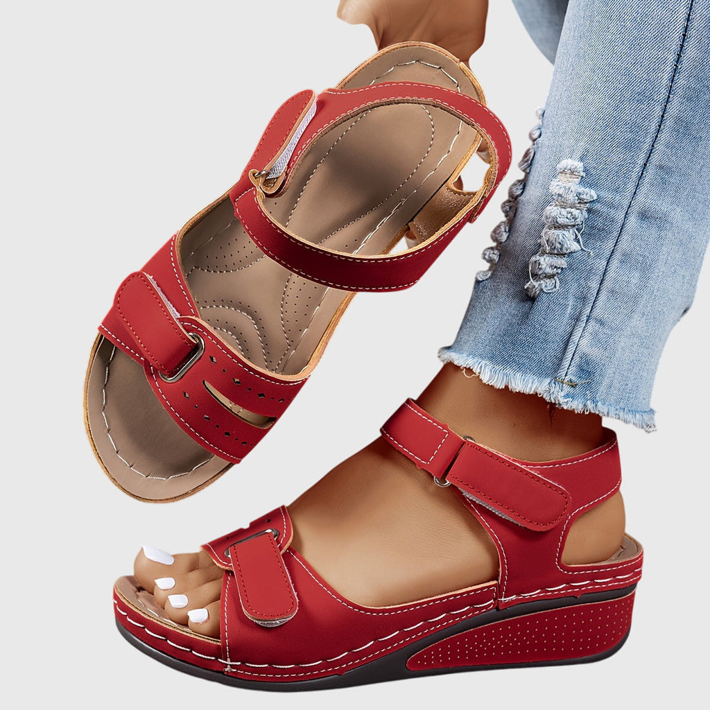 Women's Casual Comfort Ankle Strap Sandals | Hook and Loop