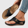 Women's Casual Thong Wedge Sandals | Slip On