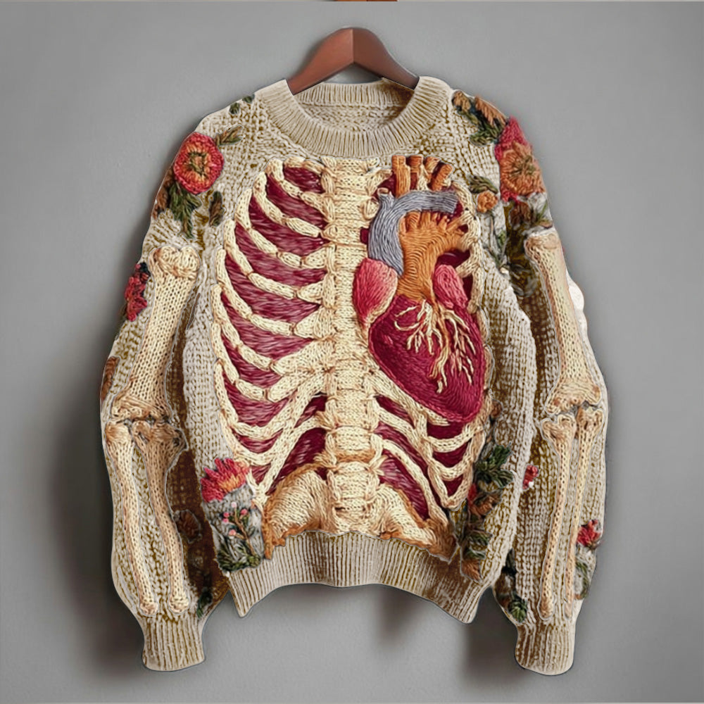 Women's Halloween Embroidered Knit Sweater | Winter