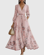 Women's Elegant Wedding Guest Pleated Dress | Maxi