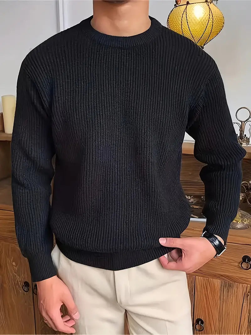 Men's Knitted Long Sleeve Sweater | Winter