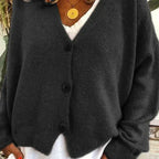 Women's Long Sleeve Oversized Knitted Cardigan | V-Neck