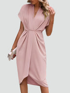Women's Elegant Wrap Cocktail Dress | Midi