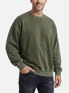Men's Oversized Winter Washed Sweater | Crew Neck
