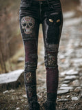 Women's Halloween Slim Fit Black Pant | Vintage