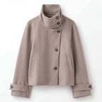 Women's Pockets Button Cropped Coat | Winter
