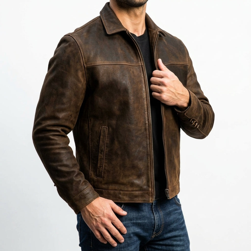 Men's Zip Up Winter Casual Jacket | Collared