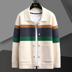 Men's Collar Knit Winter Jacket | Button Up