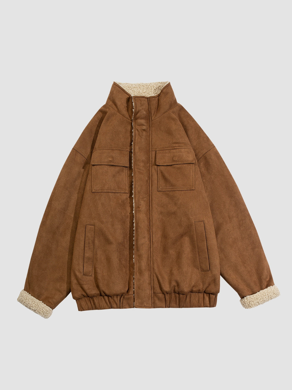 Women's Winter Long Sleeve  Zip Up Jacket | Oversized