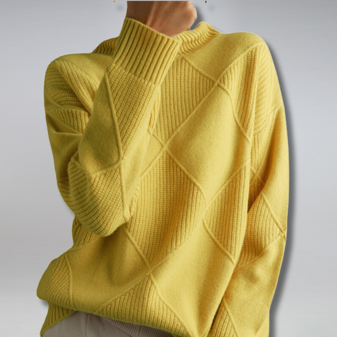 Women's Ribbed Turtleneck Oversized Sweater | Winter