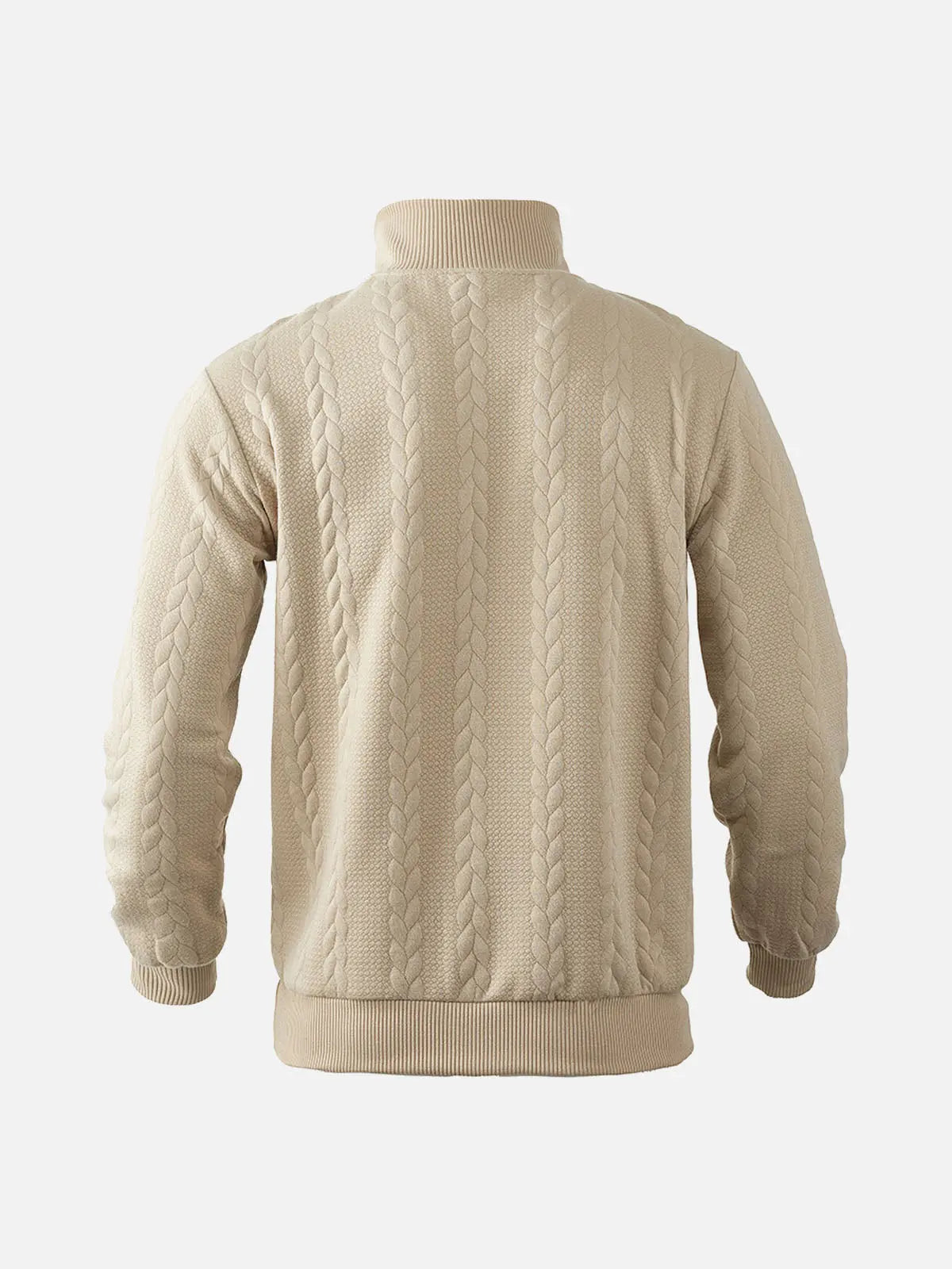 Men's Winter Long Sleeve Knit Sweater | Quarter Zip