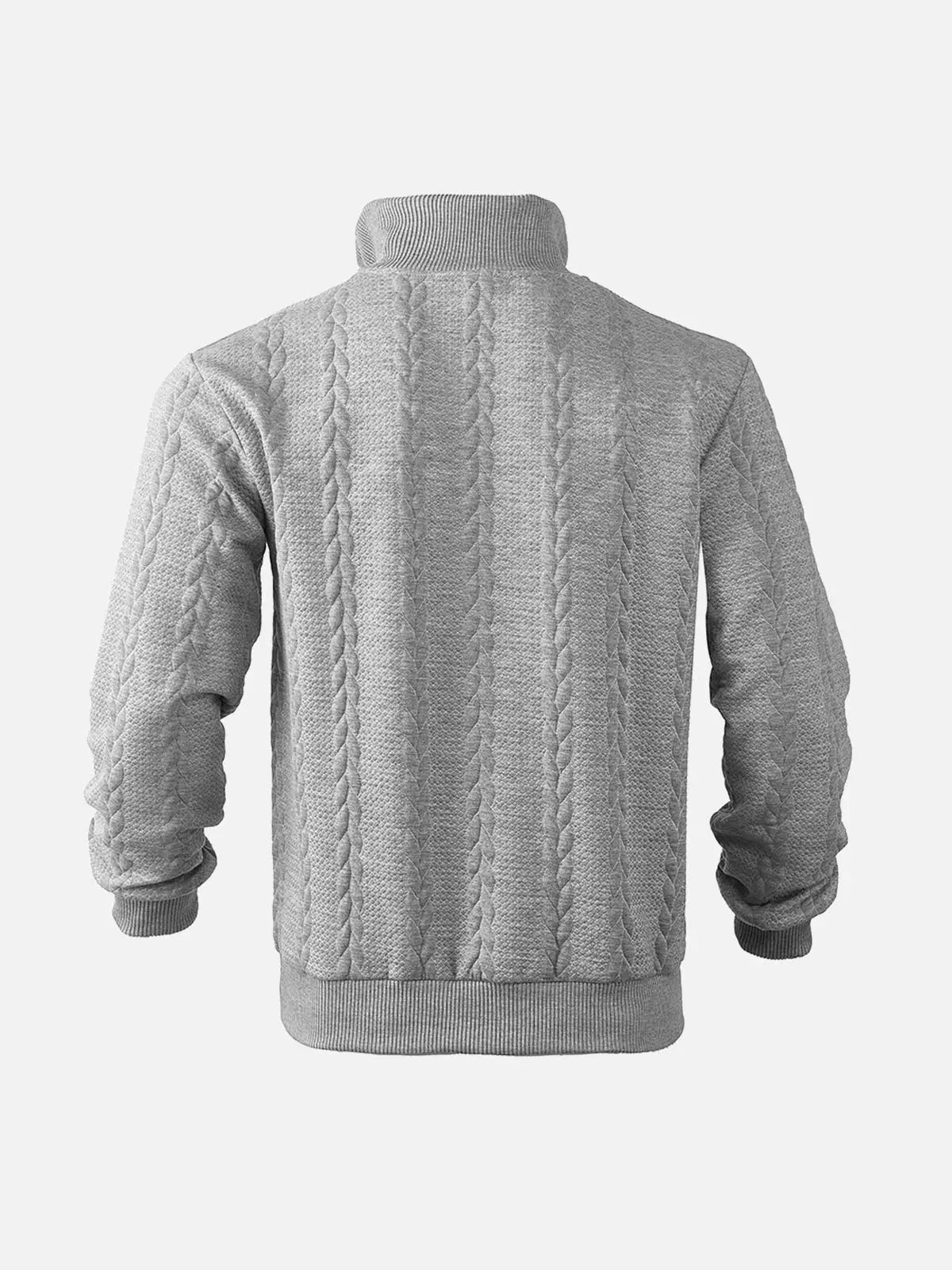 Men's Winter Long Sleeve Knit Sweater | Quarter Zip