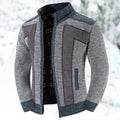 Men’s Stand Collar Zip-Up Jacket | Contrast Panels
