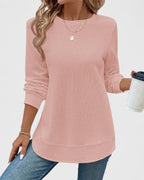 Women's Long Sleeve Round Neck Knit Sweater | Winter