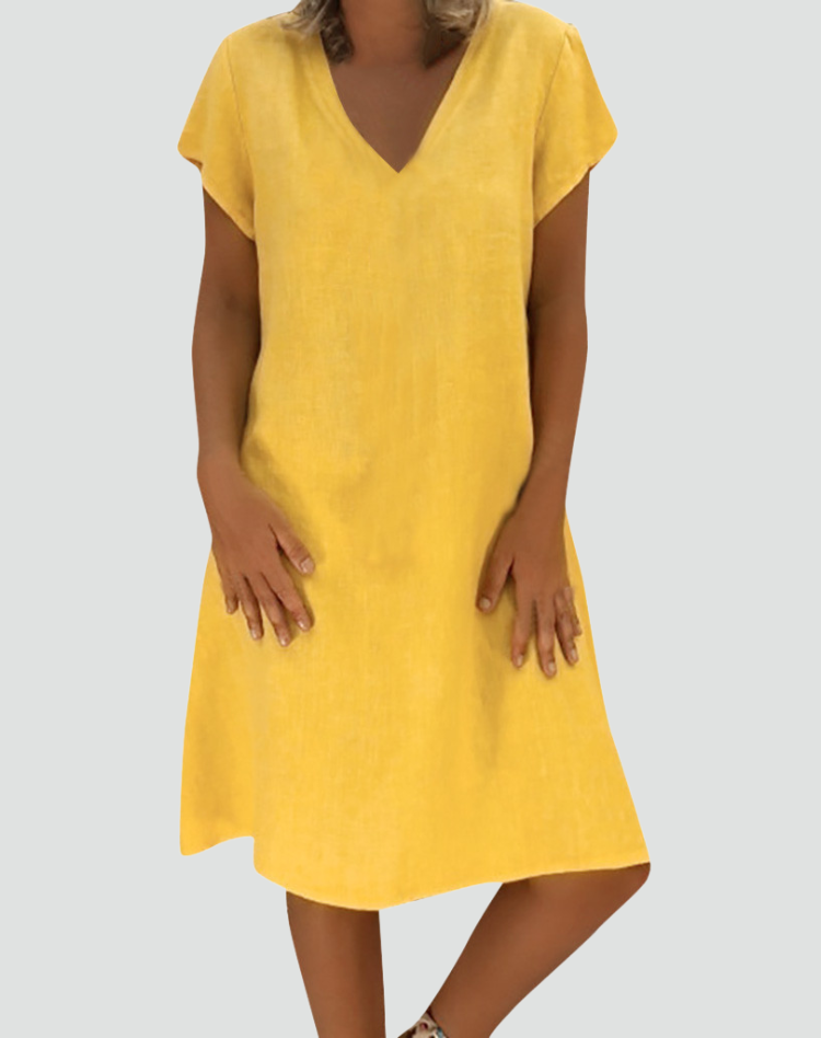 Women's Summer V-Neck Dress | Midi