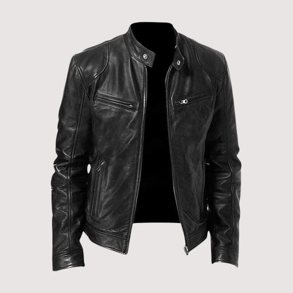 Men's Winter Zip Up Moto Jacket | Streetwear