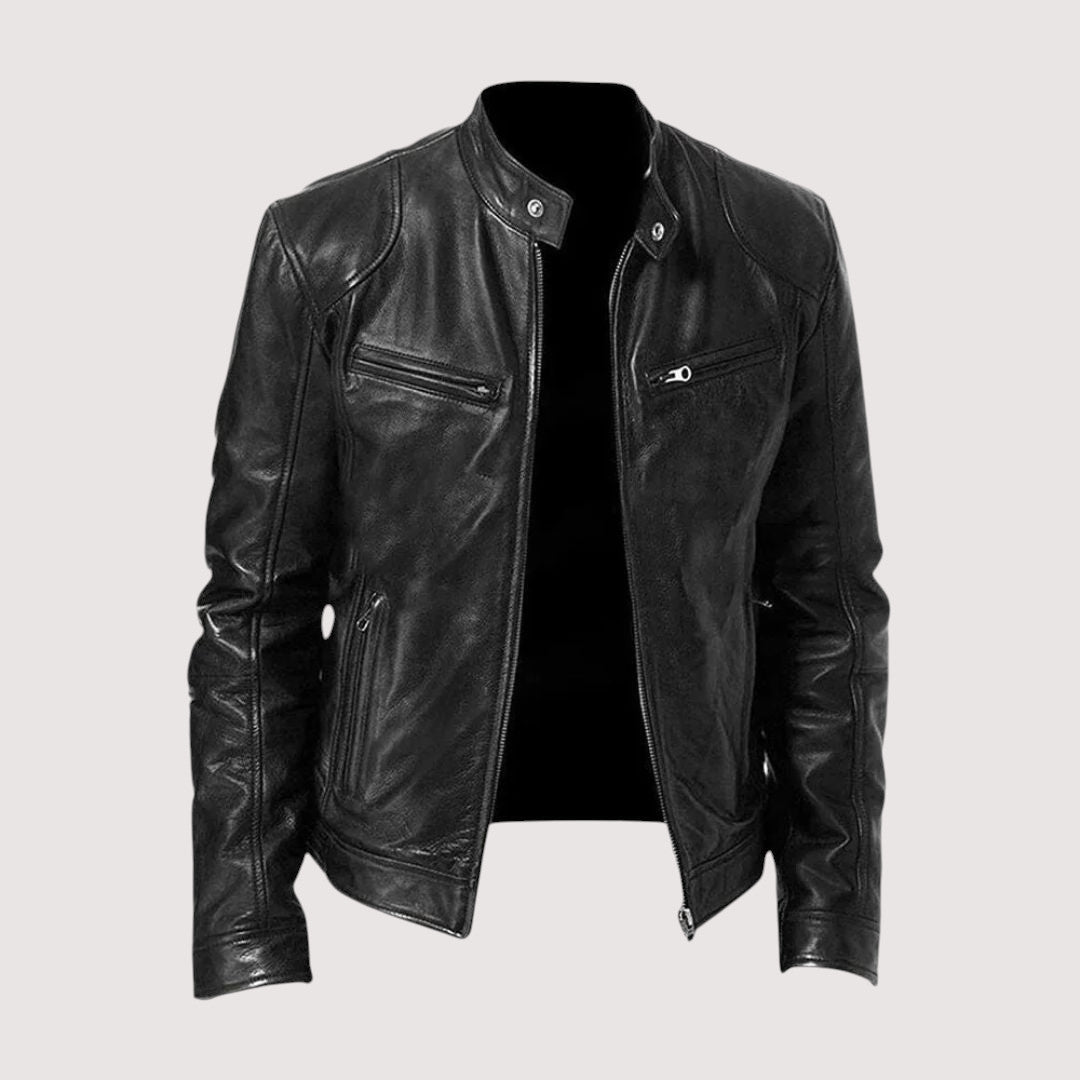 Men's Winter Zip Up Moto Jacket | Streetwear