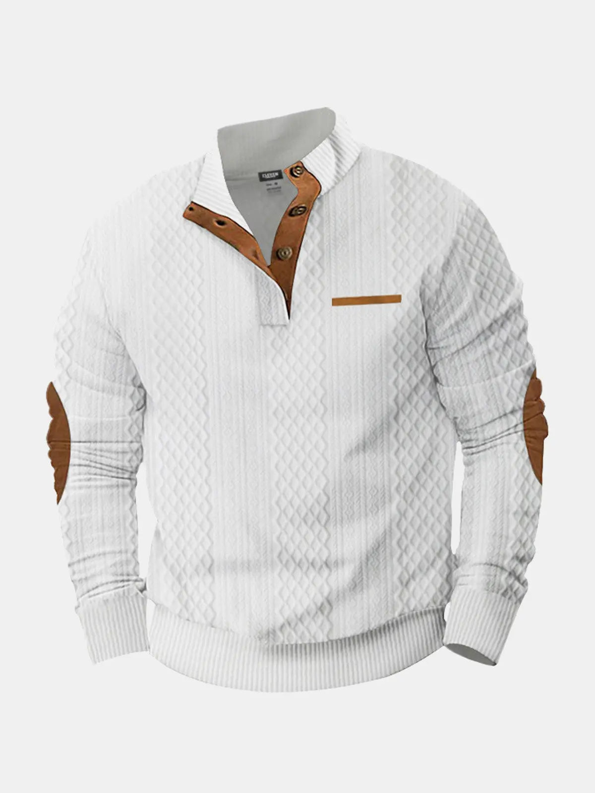 Men's Long Sleeve Winter Knit Sweater | Mock Neck