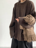 Women's Oversize Crew Neck Sweater | Winter