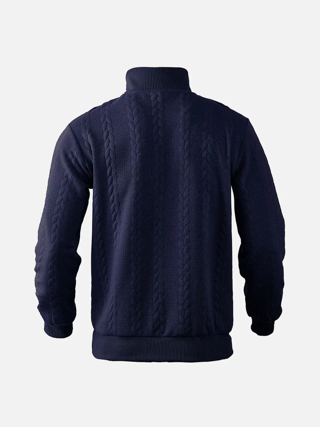 Men's Winter Long Sleeve Knit Sweater | Quarter Zip