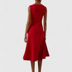 Women's Sophisticated Draped Formal Dress | Midi