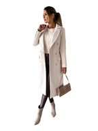 Women's Elegant Double-Breasted Coat | Longline