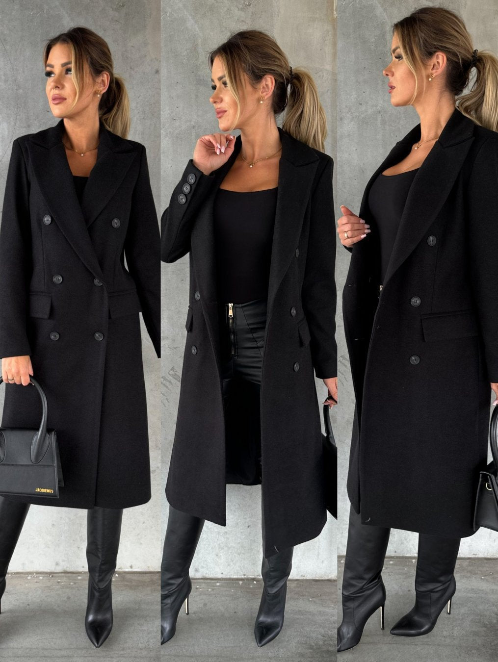 Women's Elegant Double-Breasted Coat | Longline