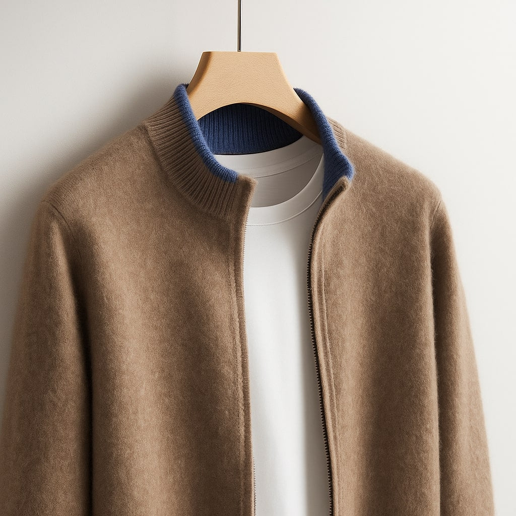 Men's Casual Zip Up Winter Jacket | Knit