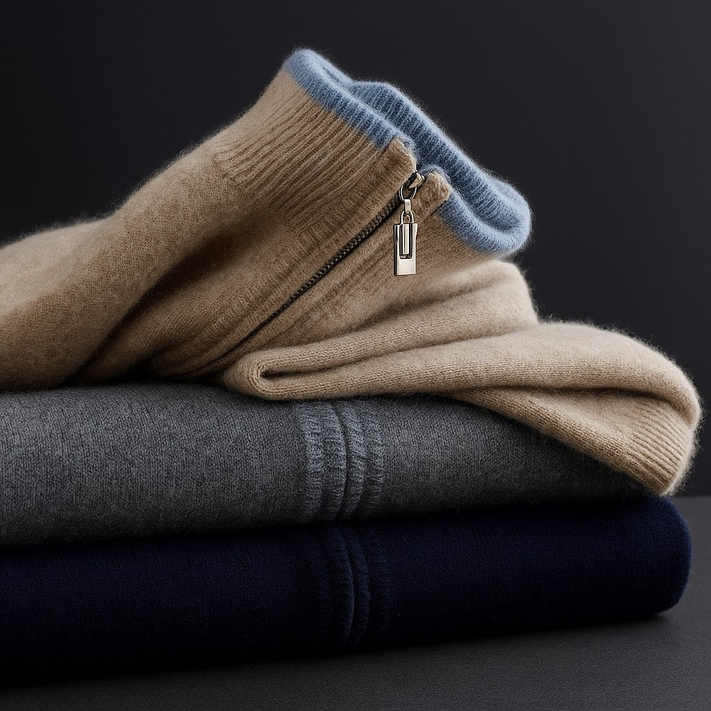 Men's Casual Zip Up Winter Jacket | Knit