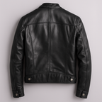 Men's Zip-Up Biker Jacket | Stand Collar