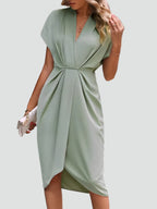 Women's Elegant Wrap Cocktail Dress | Midi